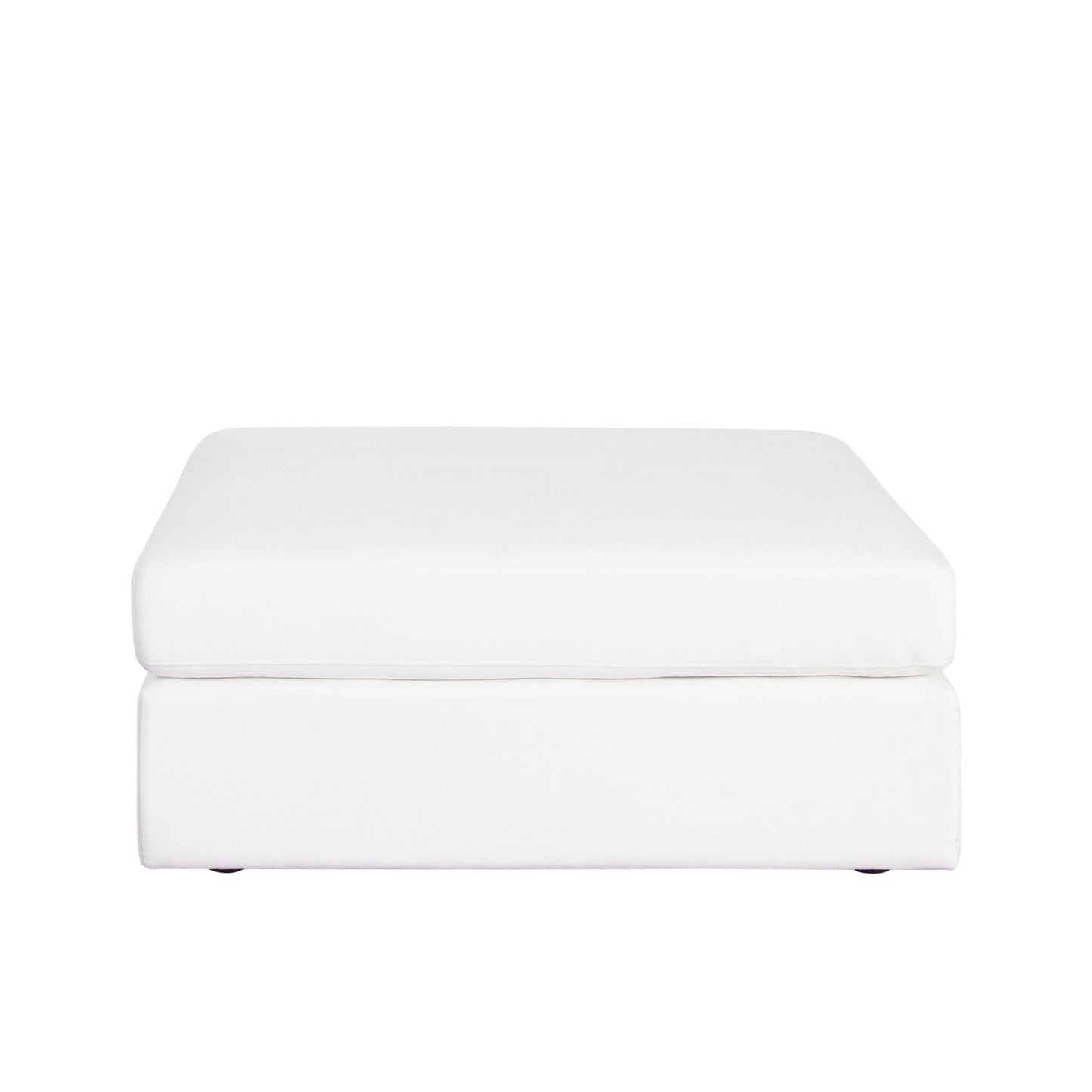 Diamond Sofa Muse Mist White Performance Fabric Ottoman