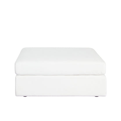 Diamond Sofa Muse Mist White Performance Fabric Ottoman
