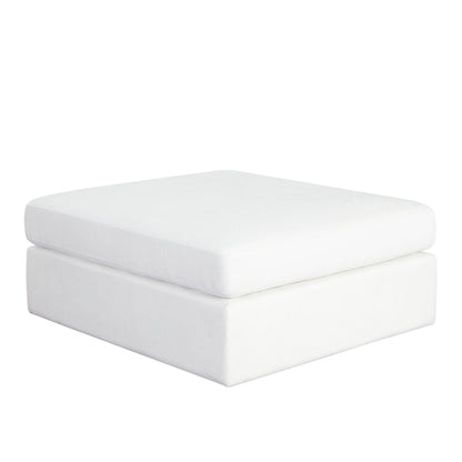 Diamond Sofa Muse Mist White Performance Fabric Ottoman