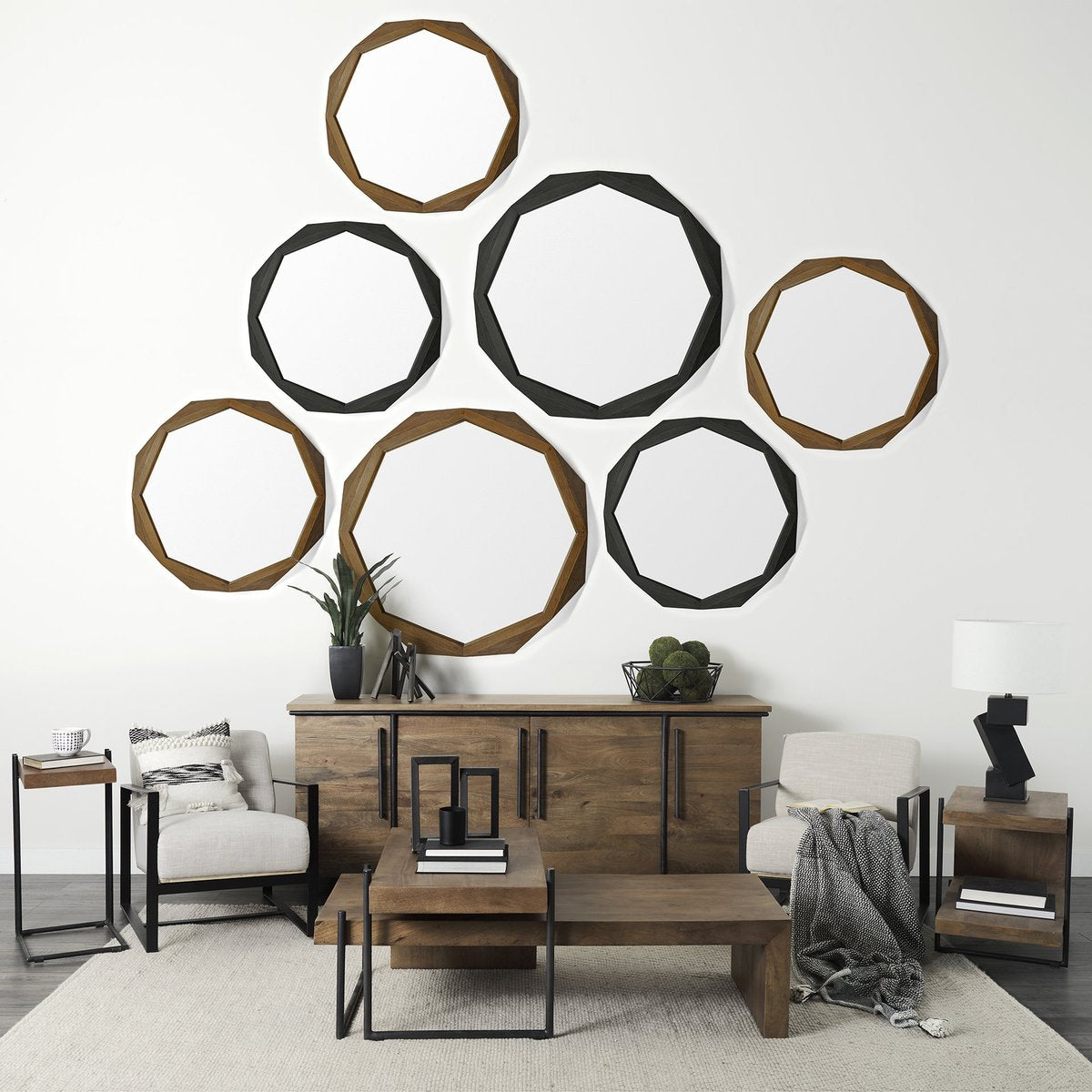Mercana Maddox C-shaped Wooden End Table