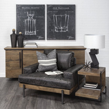 Mercana Maddox U-shaped Wooden End Table