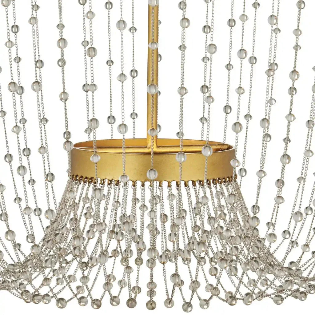 Mademoiselle Wrought Iron Framed Gold Chandelier