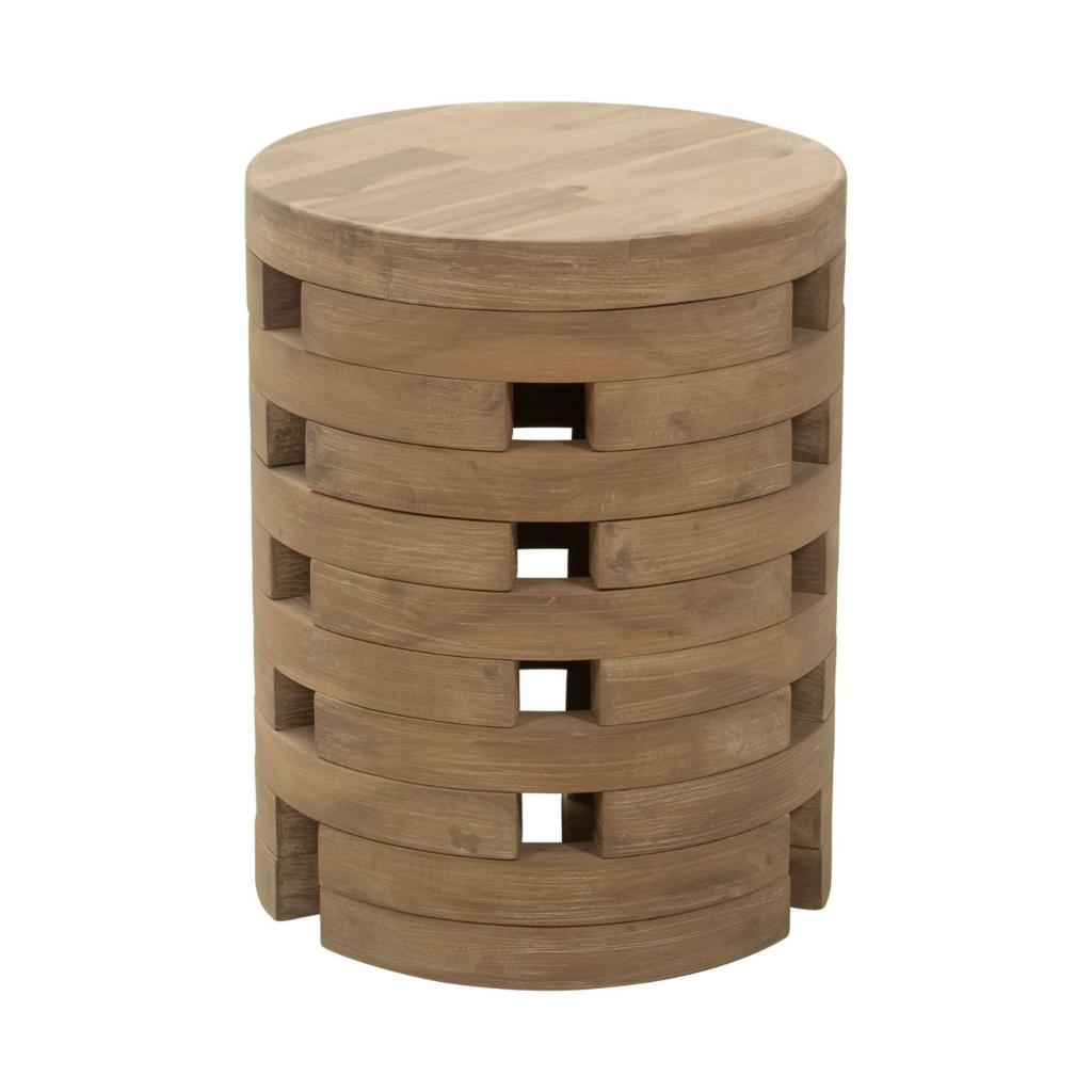Zuo Modern Mado Natural Wooden Round Side Table