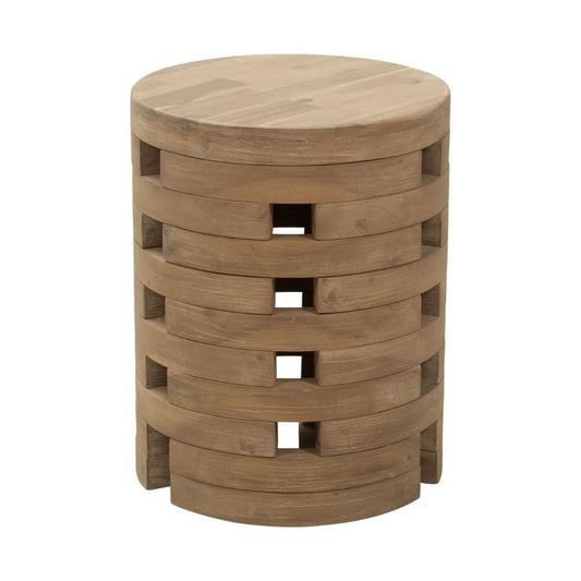 Zuo Modern Mado Natural Wooden Round Side Table