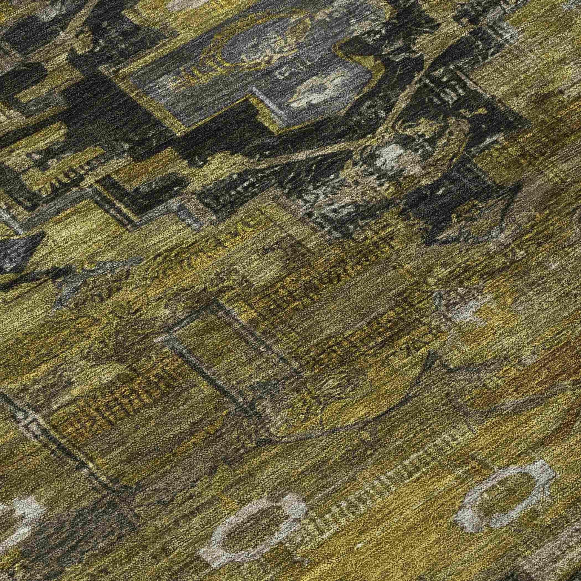 Addison Rugs Maeain Brown Washable Indoor-Outdoor Rug