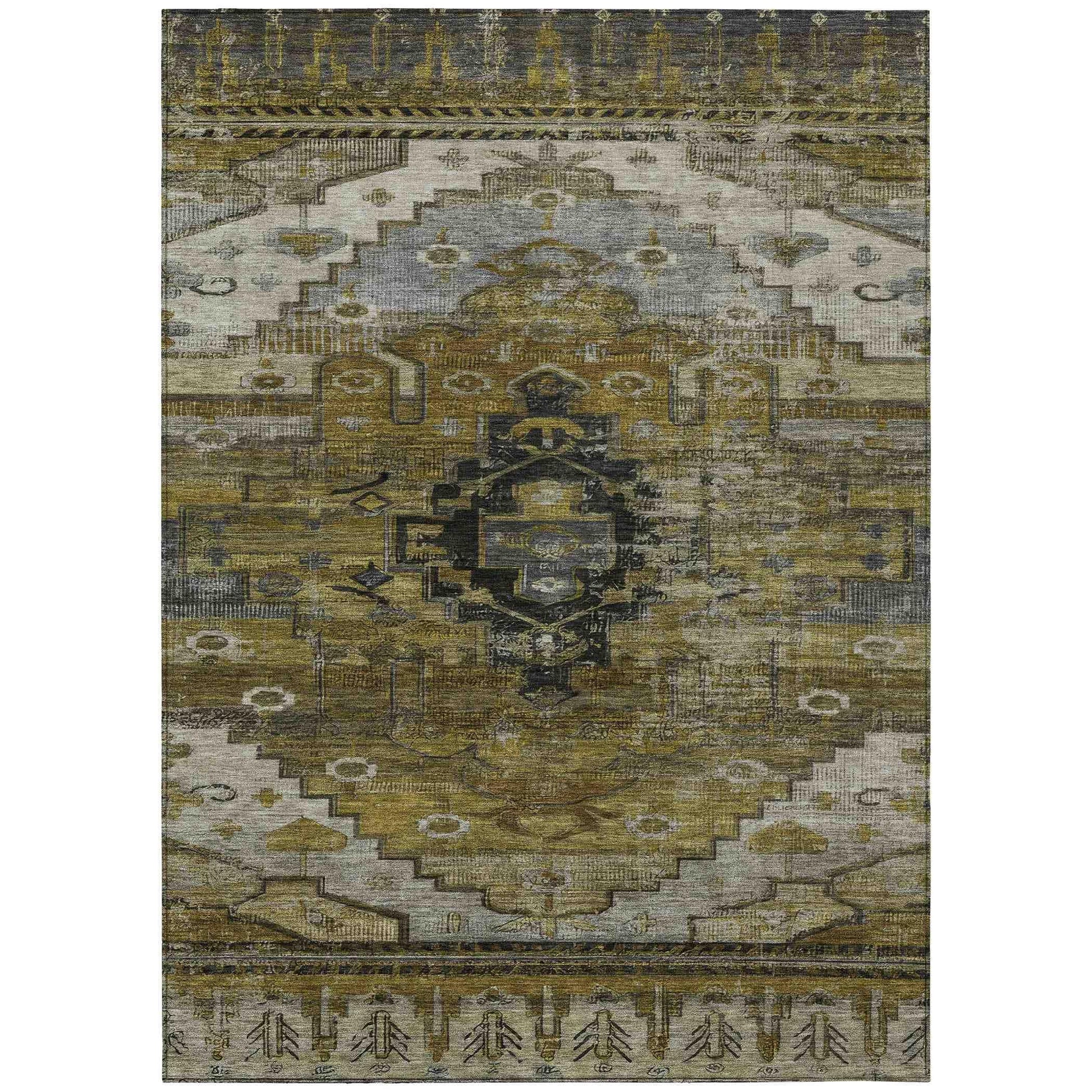 Addison Rugs Maeain Brown Washable Indoor-Outdoor Rug