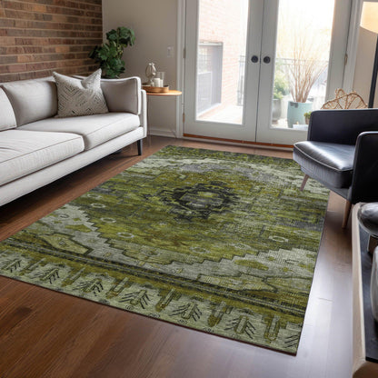 Addison Rugs Maeain Green Washable Indoor-Outdoor Rug