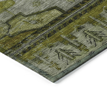 Addison Rugs Maeain Green Washable Indoor-Outdoor Rug