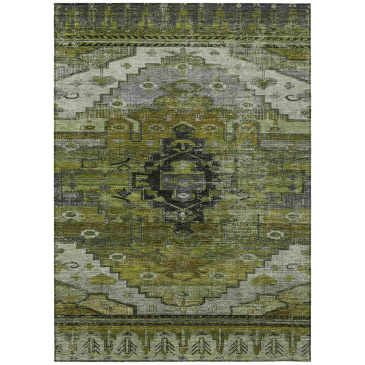 Addison Rugs Maeain Green Washable Indoor-Outdoor Rug