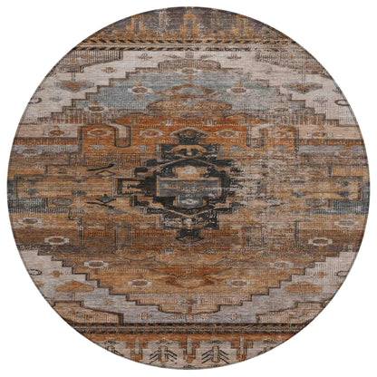 Addison Rugs Maeain Orange Washable Indoor-Outdoor Rug