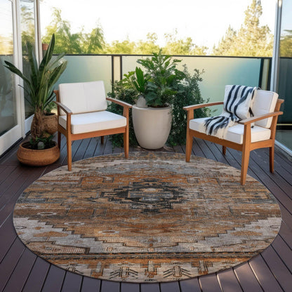 Addison Rugs Maeain Orange Washable Indoor-Outdoor Rug