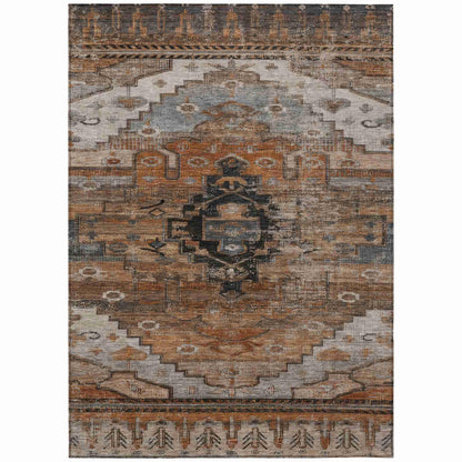 Addison Rugs Maeain Orange Washable Indoor-Outdoor Rug