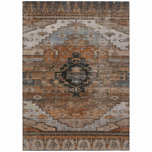 Addison Rugs Maeain Orange Washable Indoor-Outdoor Rug