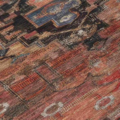 Addison Rugs Maeain Paprika Washable Indoor-Outdoor Rug