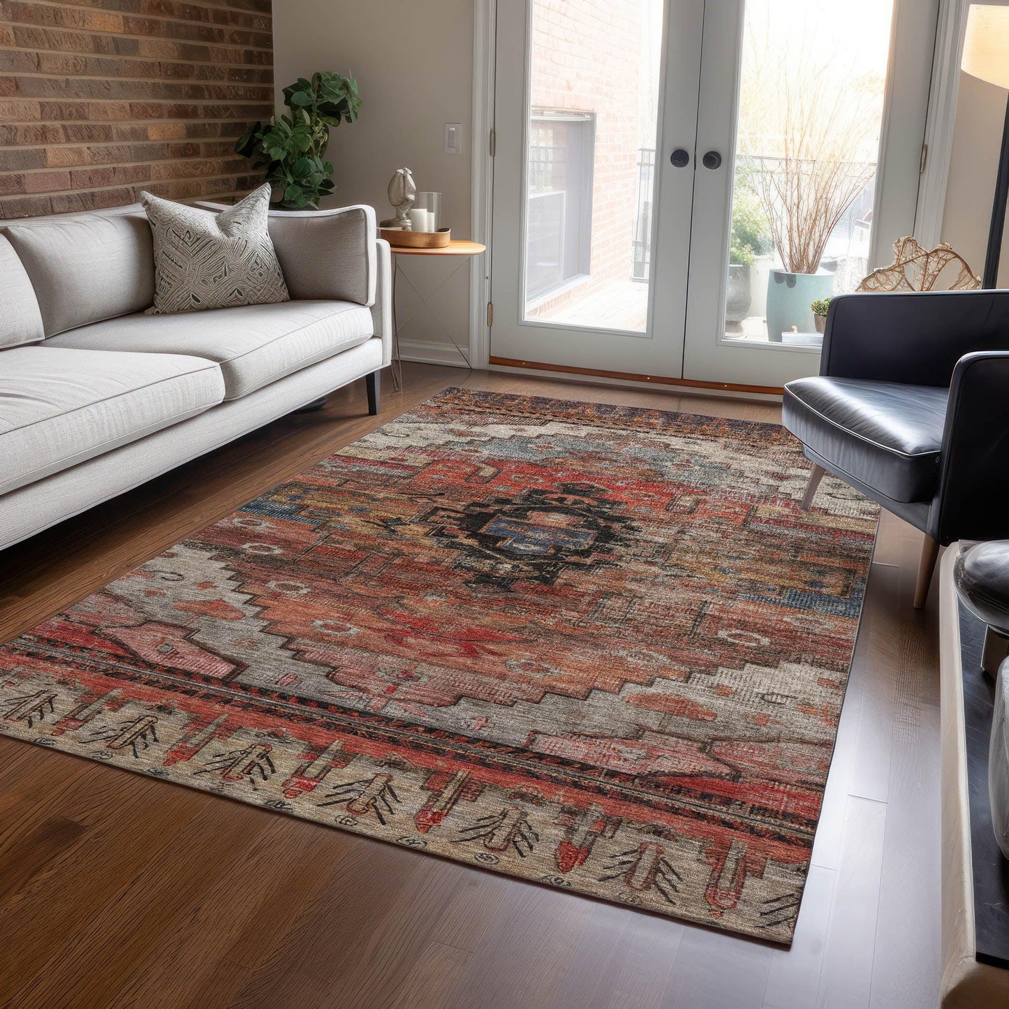 Addison Rugs Maeain Paprika Washable Indoor-Outdoor Rug