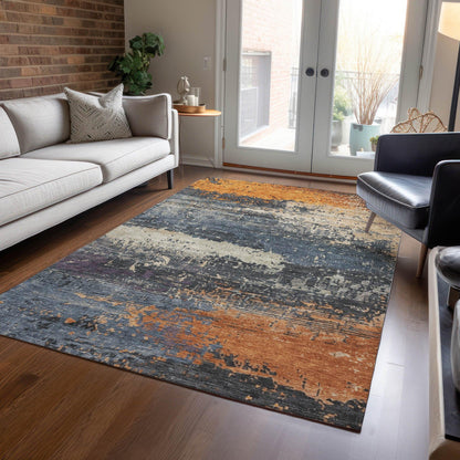 Addison Rugs Maeanor Blue Washable Indoor-Outdoor Rug