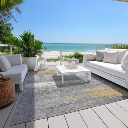 Addison Rugs Maeanor Gold Washable Indoor-Outdoor Rug