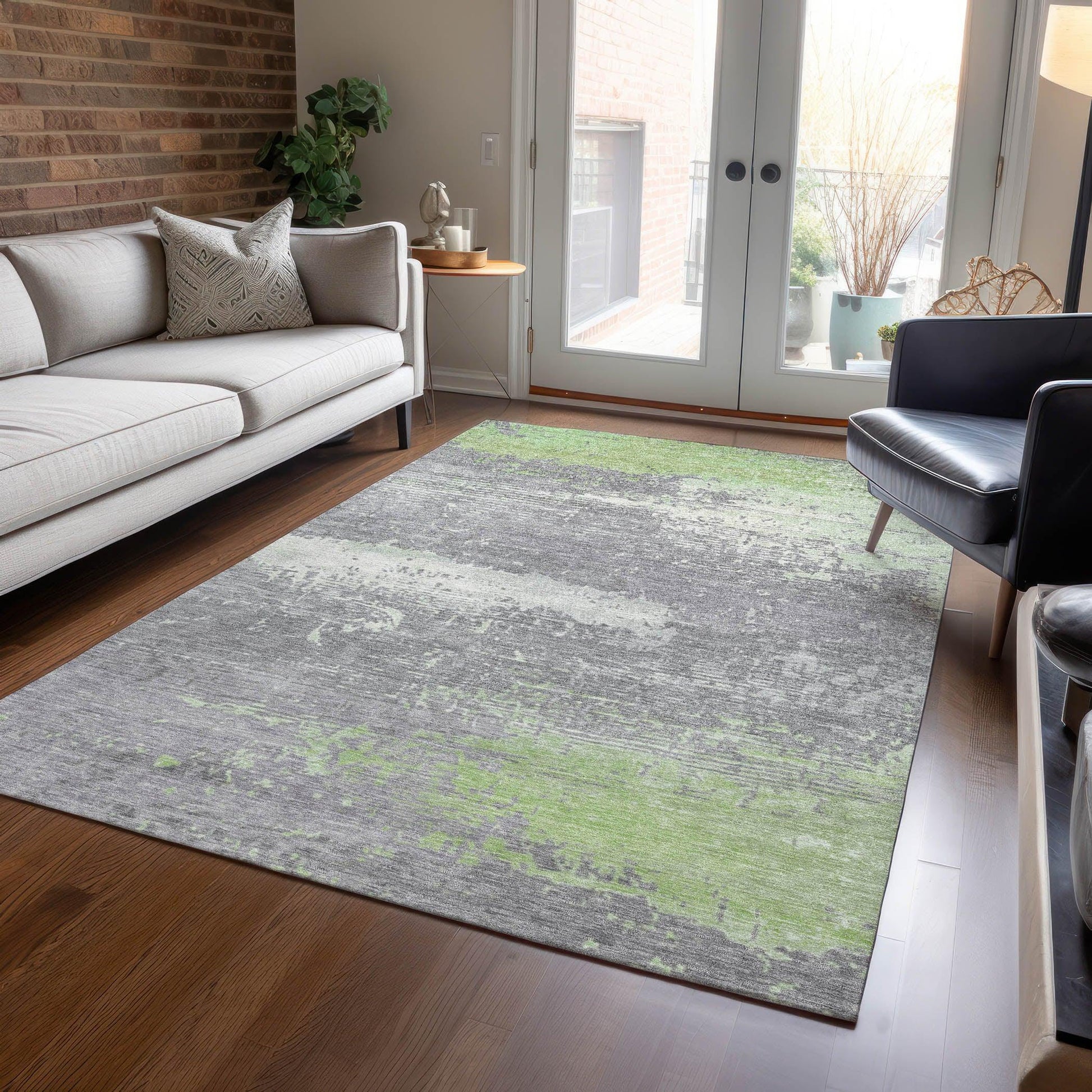 Addison Rugs Maeanor Green Washable Indoor-Outdoor Rug