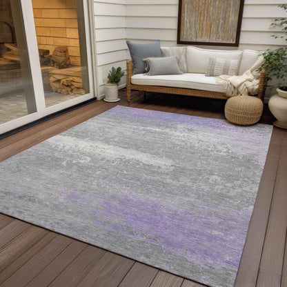 Addison Rugs Maeanor Purple Washable Indoor-Outdoor Rug