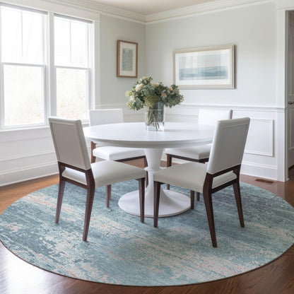 Addison Rugs Maeara Teal Washable Indoor-Outdoor Rug