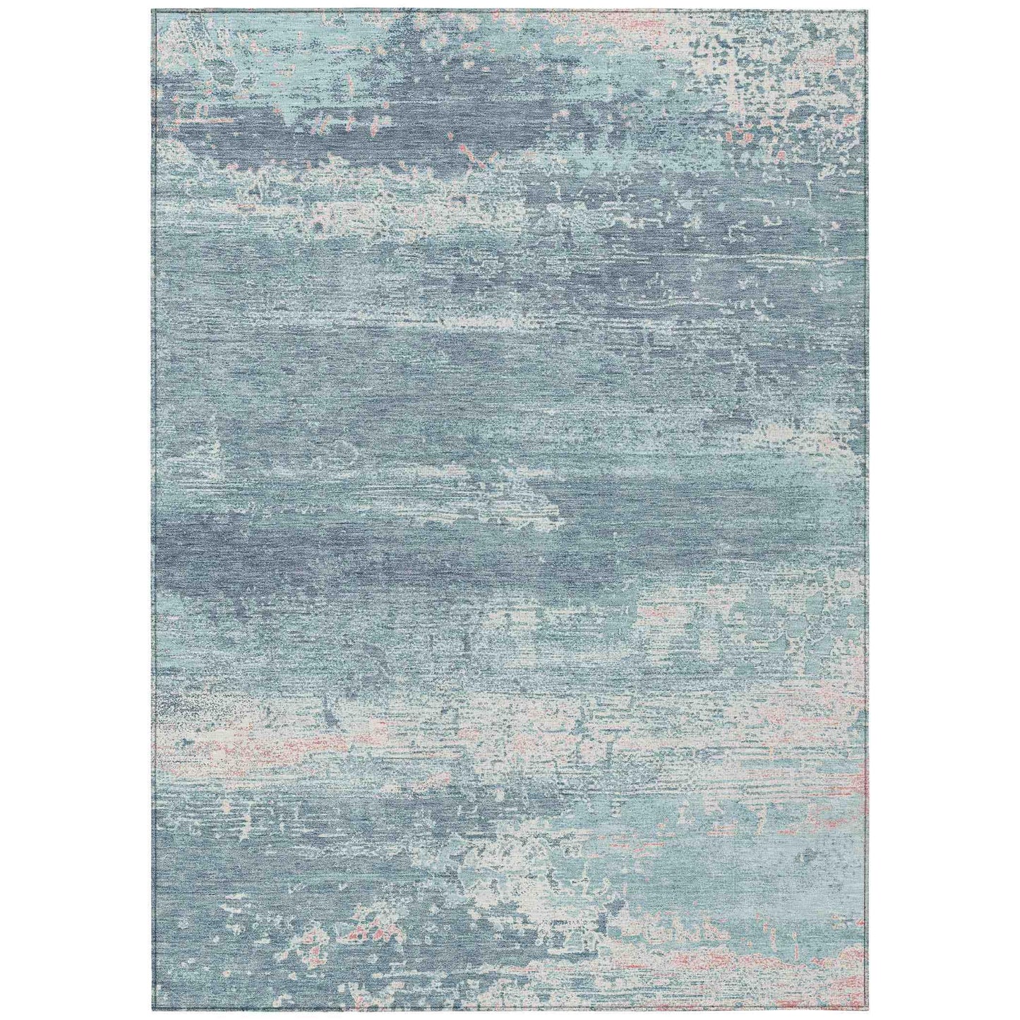 Addison Rugs Maeara Teal Washable Indoor-Outdoor Rug