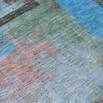 Addison Rugs Maearis Blue Washable Indoor-Outdoor Rug