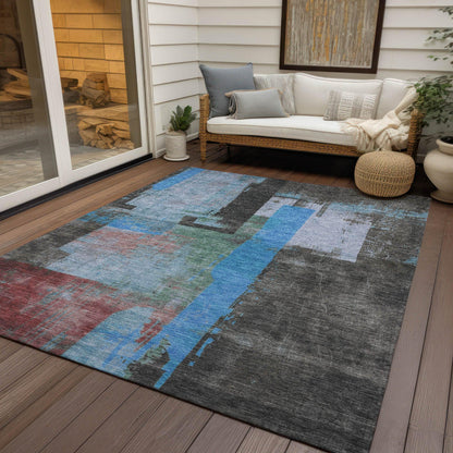 Addison Rugs Maearis Blue Washable Indoor-Outdoor Rug