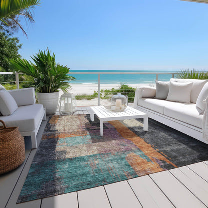 Addison Rugs Maearis Gray Washable Indoor-Outdoor Rug