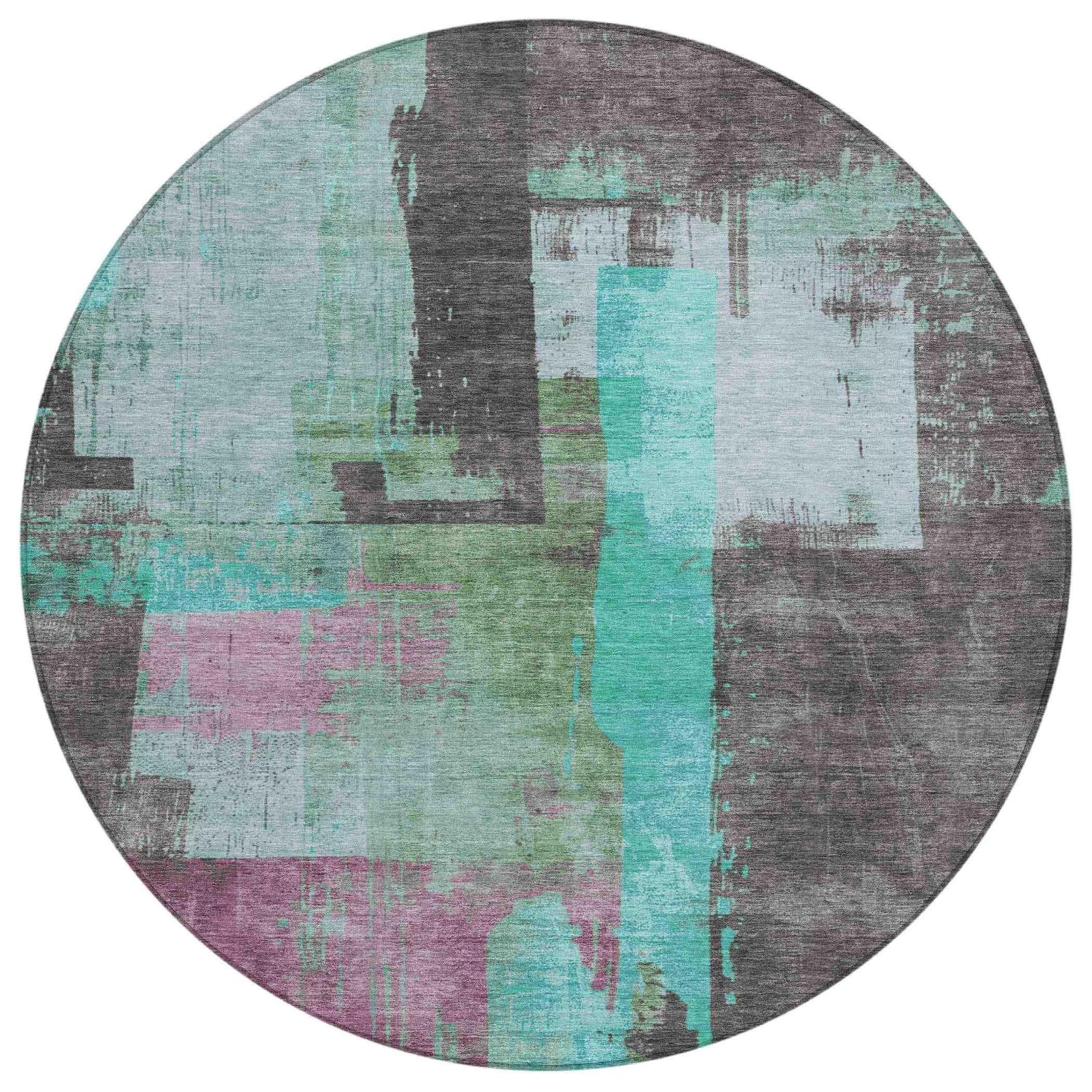 Addison Rugs Maearis Teal Washable Indoor-Outdoor Rug