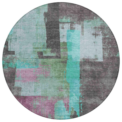 Addison Rugs Maearis Teal Washable Indoor-Outdoor Rug