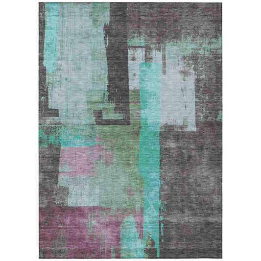 Addison Rugs Maearis Teal Washable Indoor-Outdoor Rug