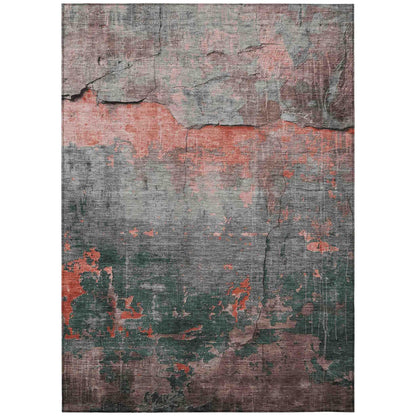 Addison Rugs Maeel Orange Washable Indoor-Outdoor Rug
