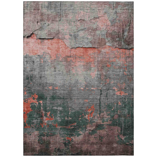 Addison Rugs Maeel Orange Washable Indoor-Outdoor Rug