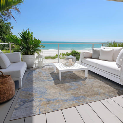 Addison Rugs Maeira Brown Washable Indoor-Outdoor Rug