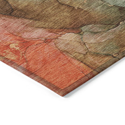 Addison Rugs Maeira Orange Washable Indoor-Outdoor Rug