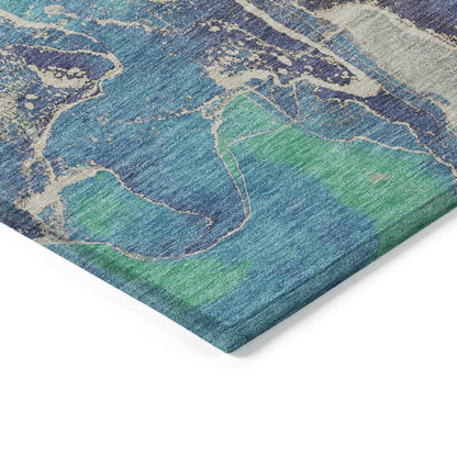 Addison Rugs Maeon Blue Washable Indoor-Outdoor Rug