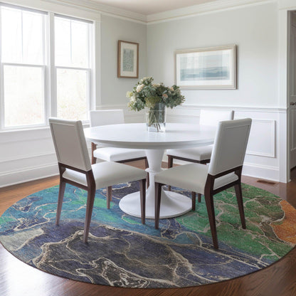 Addison Rugs Maeon Blue Washable Indoor-Outdoor Rug