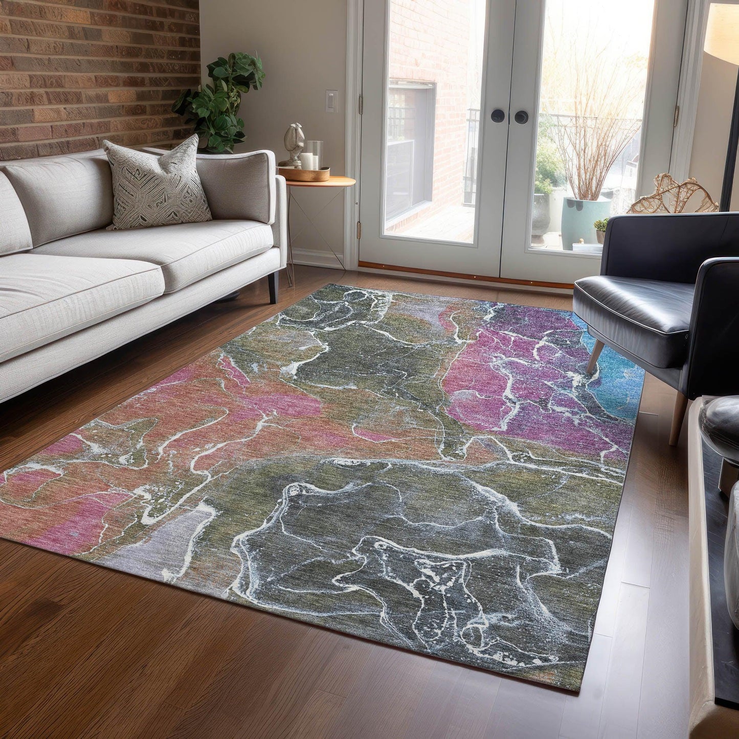 Addison Rugs Maeon Brown Washable Indoor-Outdoor Rug