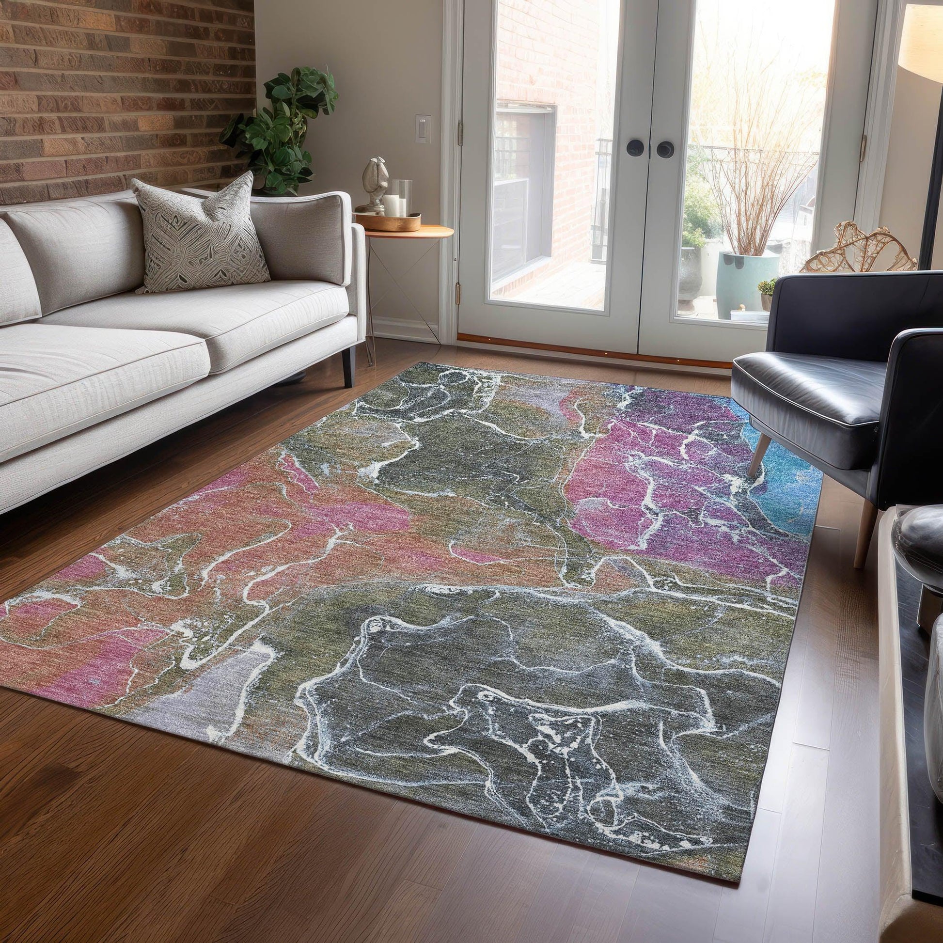 Addison Rugs Maeon Brown Washable Indoor-Outdoor Rug