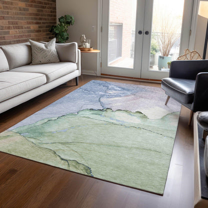 Addison Rugs Maeora Green Washable Indoor-Outdoor Rug