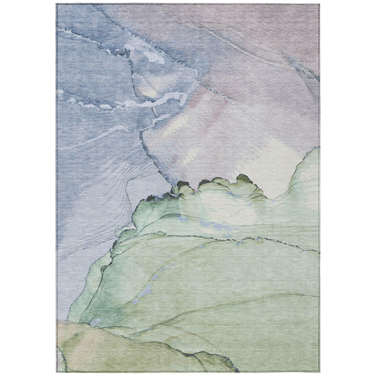 Addison Rugs Maeora Green Washable Indoor-Outdoor Rug