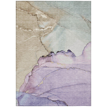 Addison Rugs Maeora Purple Washable Indoor-Outdoor Rug