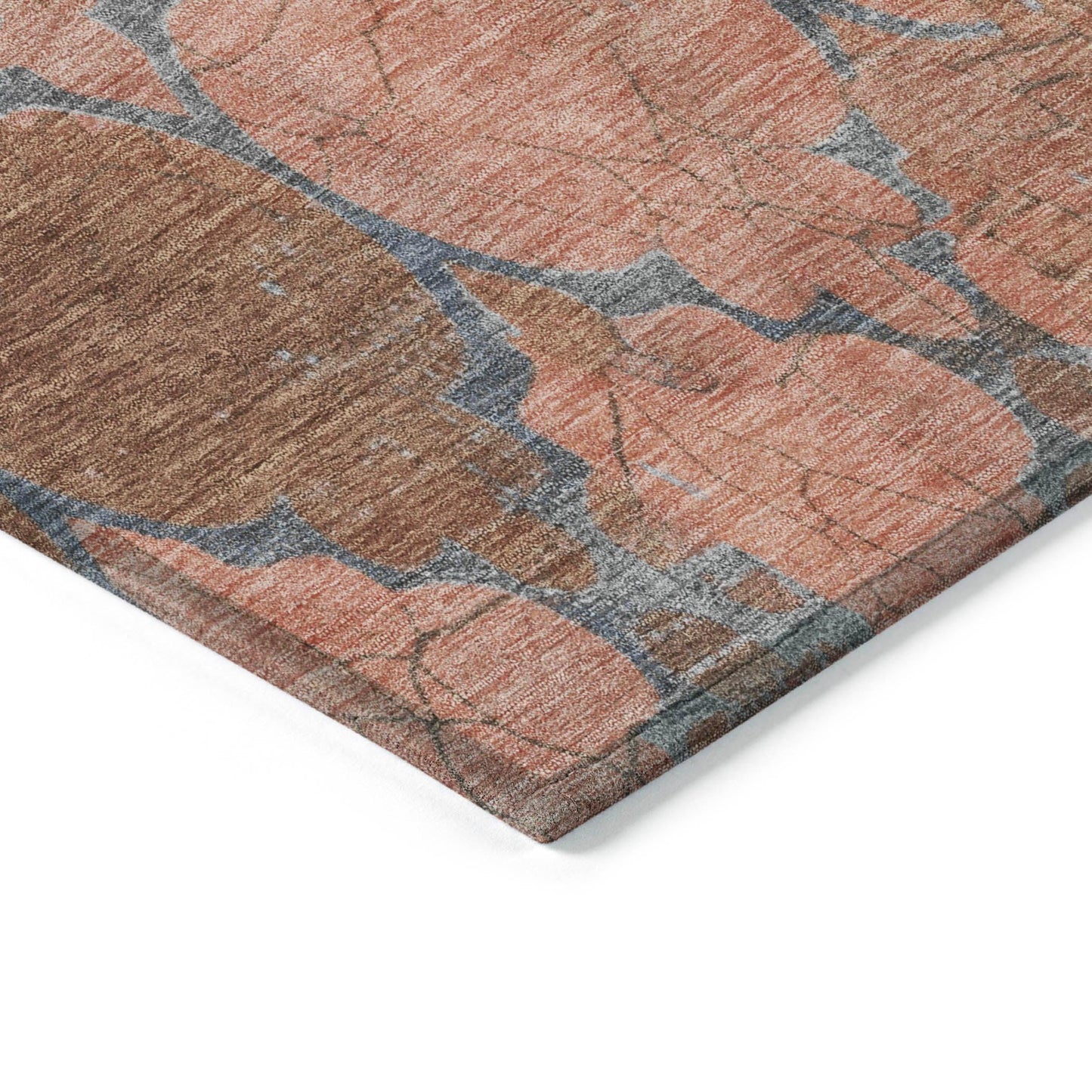 Addison Rugs Maeoril Orange Washable Indoor-Outdoor Rug