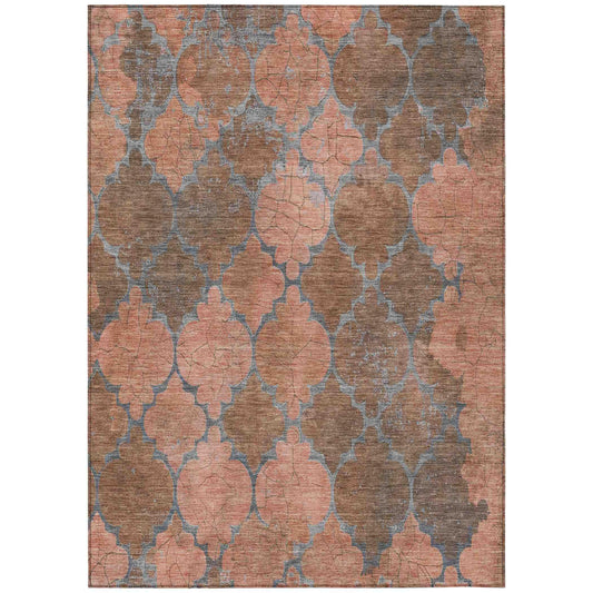 Addison Rugs Maeoril Orange Washable Indoor-Outdoor Rug