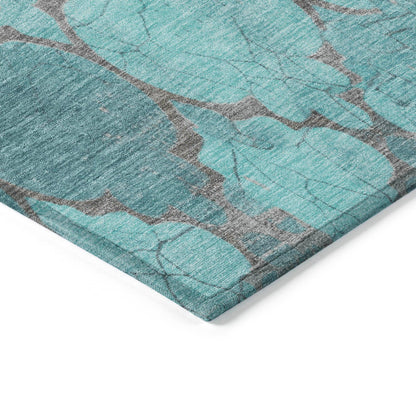 Addison Rugs Maeoril Teal Washable Indoor-Outdoor Rug