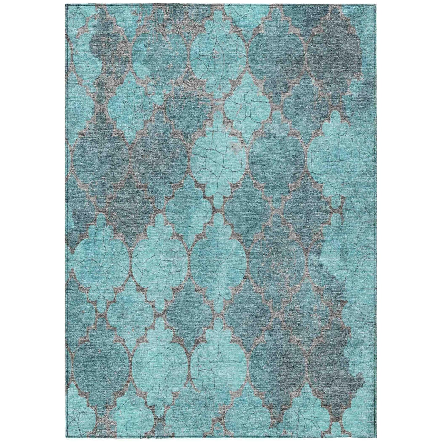 Addison Rugs Maeoril Teal Washable Indoor-Outdoor Rug