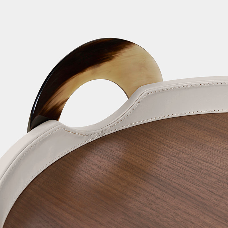 Luho Design House Maeve Leather Warp Round Tray