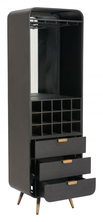 Zuo Modern Magara Wooden Black Bar Cabinet