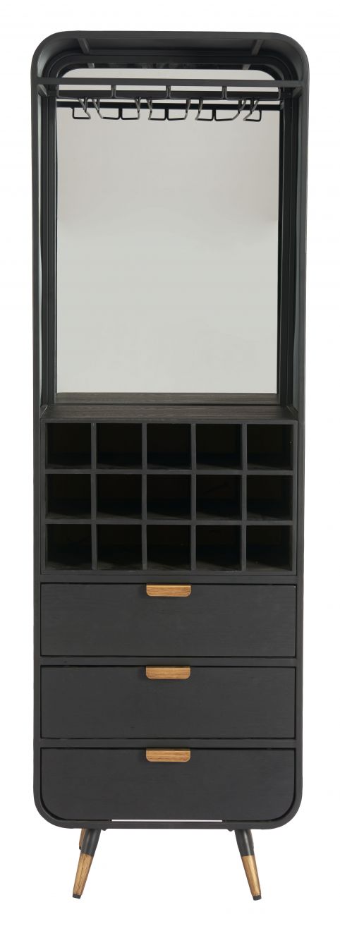 Zuo Modern Magara Wooden Black Bar Cabinet