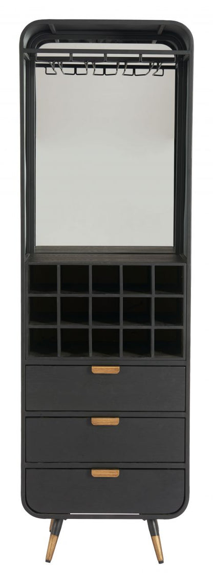 Zuo Modern Magara Wooden Black Bar Cabinet